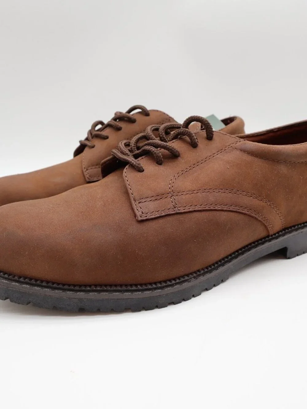 Nunn Bush Vintage Brown Oiled Leather Bucks Oxford Mens 10.5 Wide